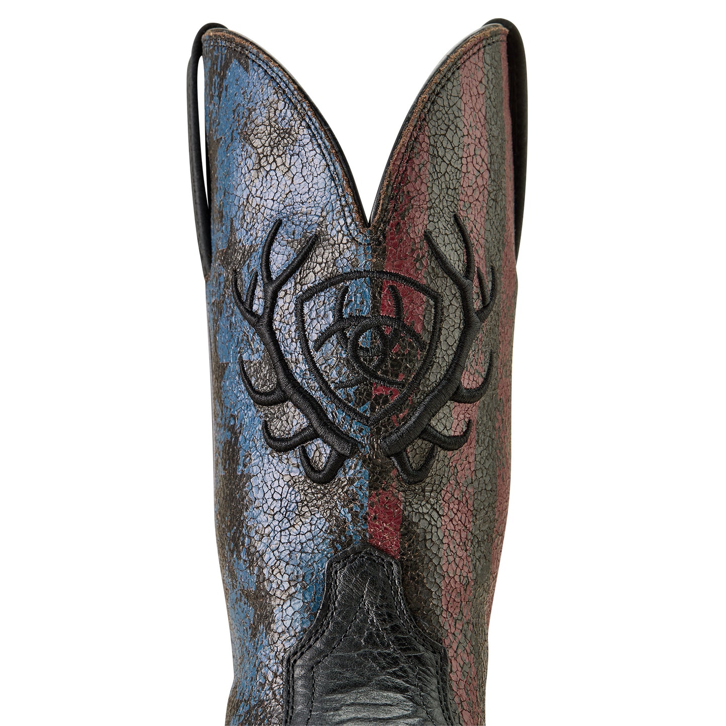 Ariat Men's Sport Liberty Antler Black Hippo Print Western Boot 10064048