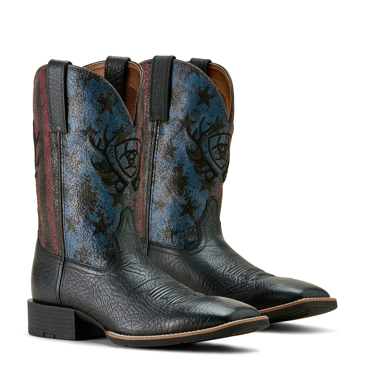 Ariat Men's Sport Liberty Antler Black Hippo Print Western Boot 10064048
