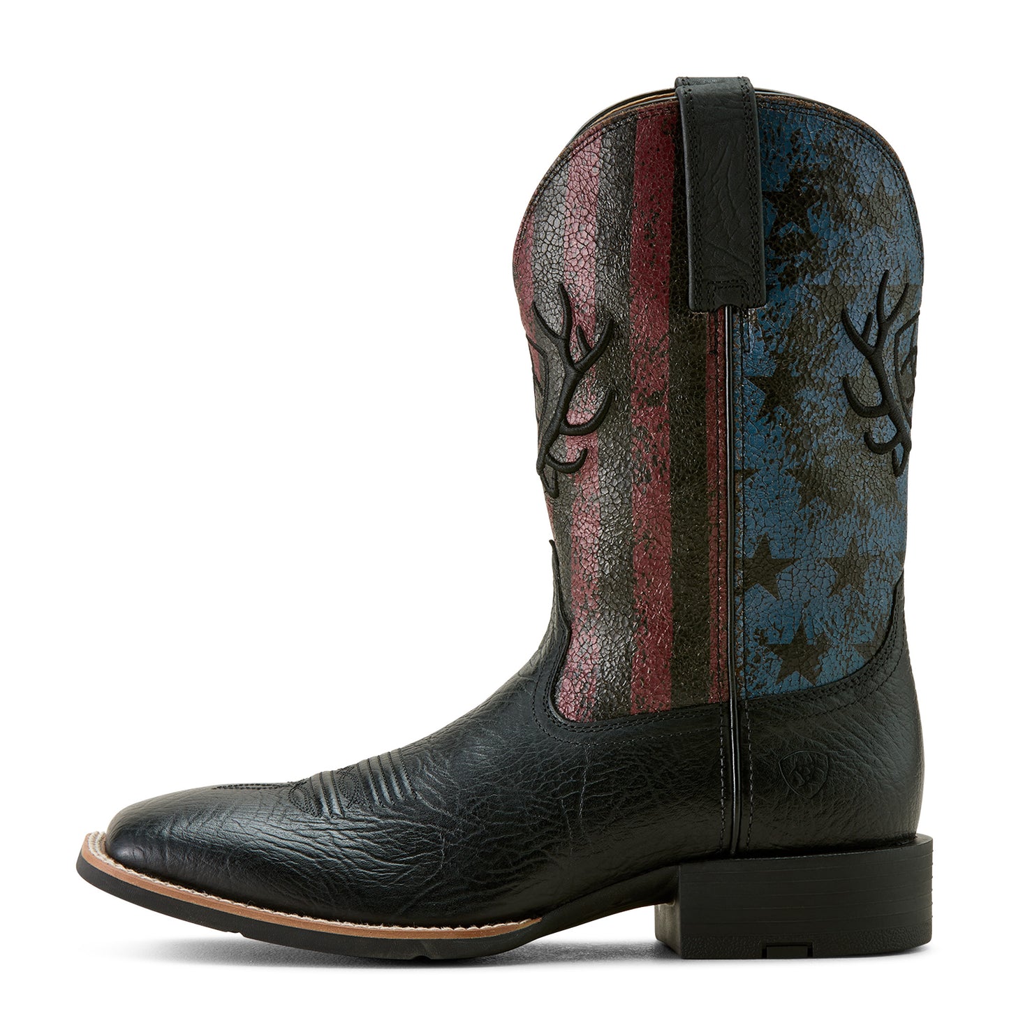 Ariat Men's Sport Liberty Antler Black Hippo Print Western Boot 10064048