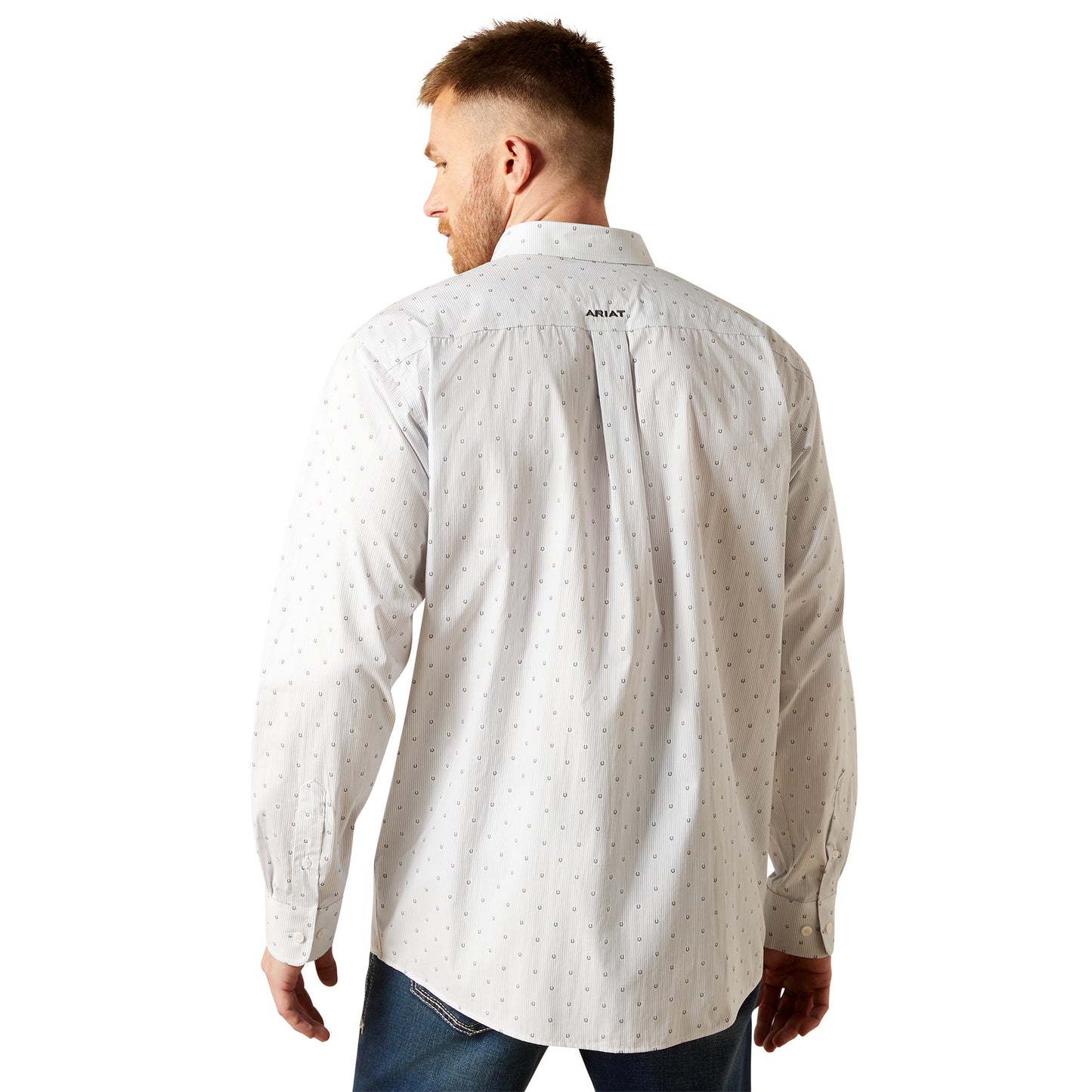 Ariat Men's Wrinkle Free Grey Avery Classic Fit Shirt 10065778