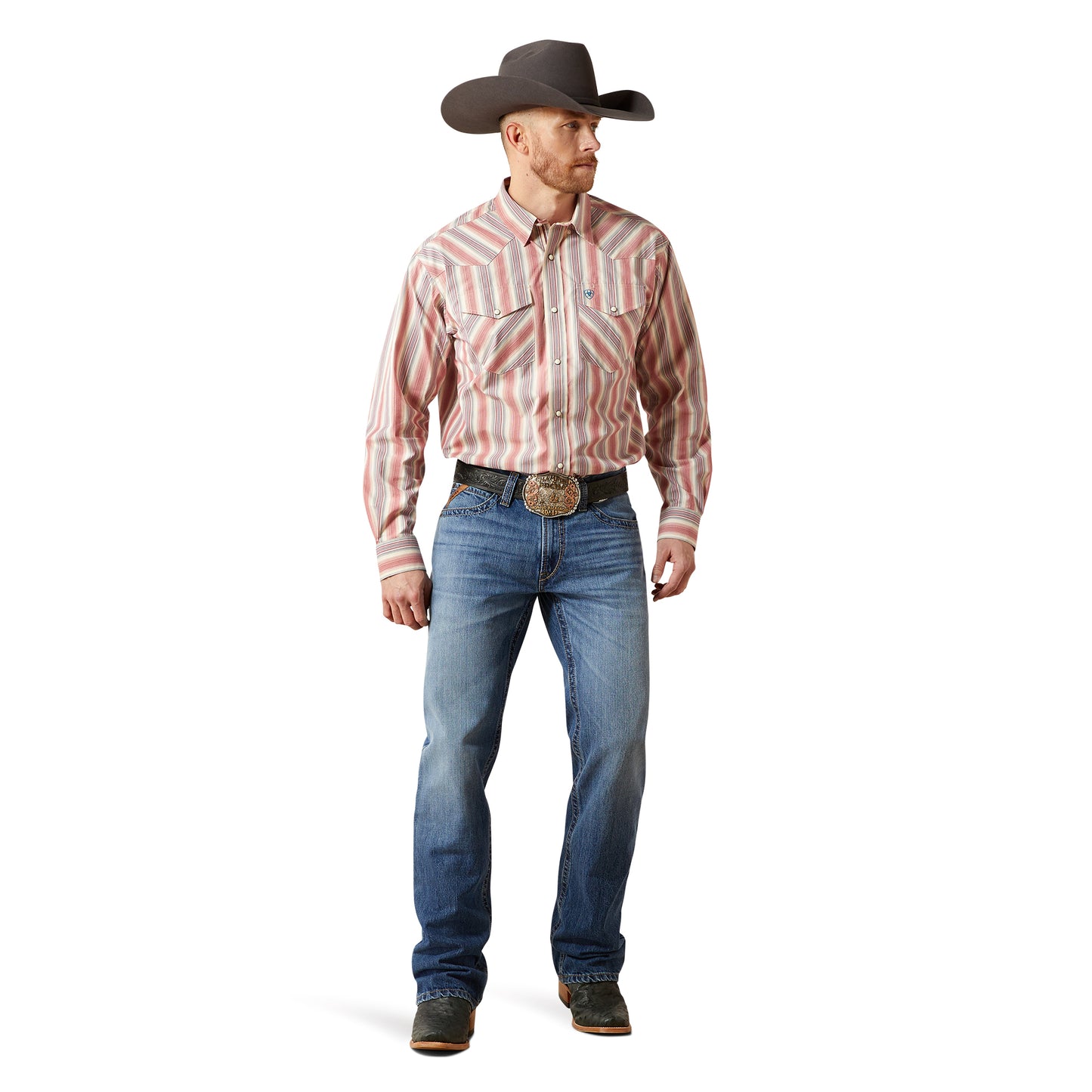 Ariat Men's Pro Series Flynn Classic Fit Cream Snap Shirt 10065783