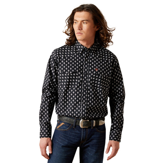 Ariat Men's Felix Fitted Black Button Down Shirt 10065785