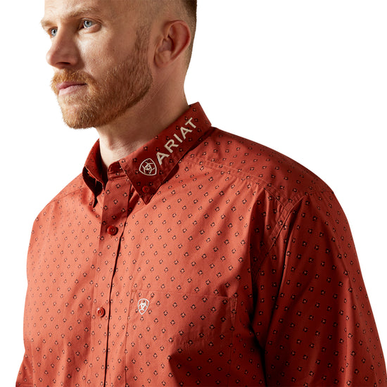 Ariat Men's Team Porter Brick Red Classic Fit Shirt 10065813