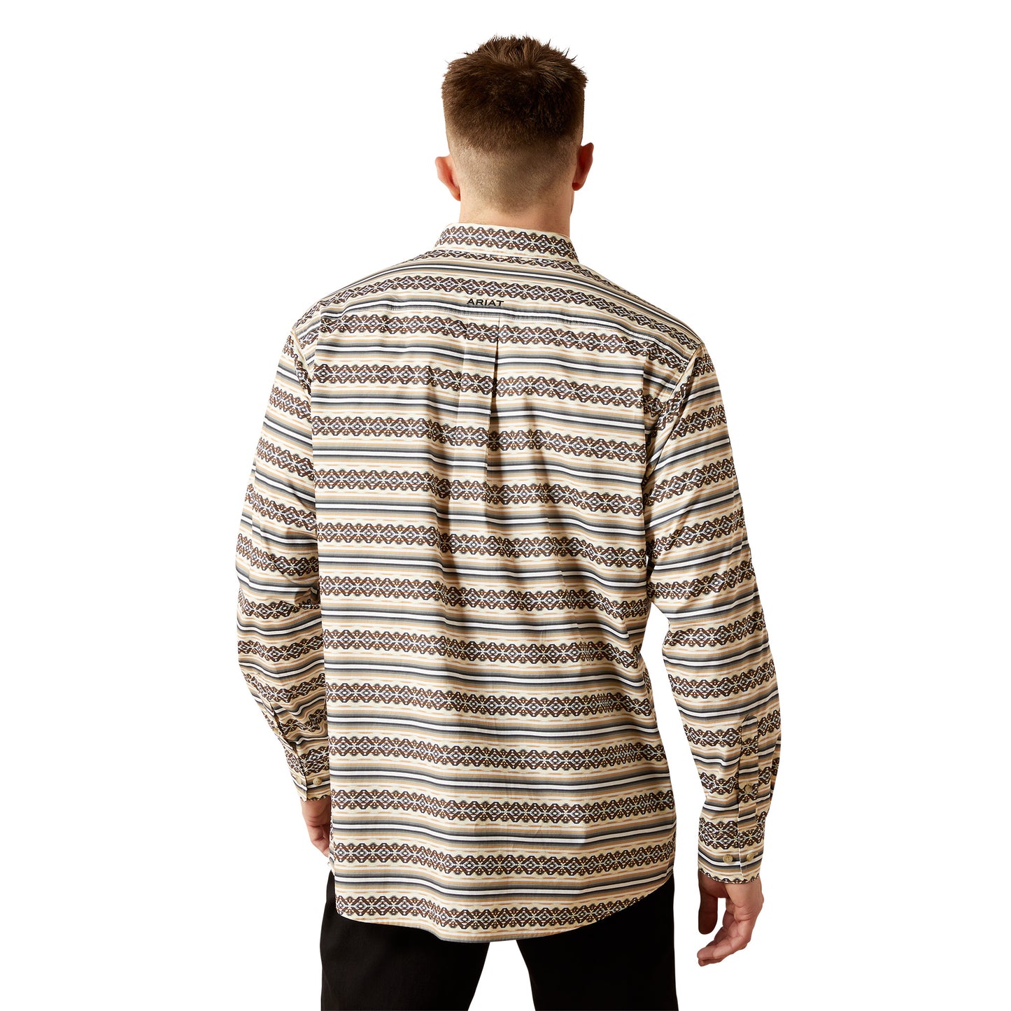 Ariat Men's Team Peter Classic Fit Khaki Button Down Shirt 10065814