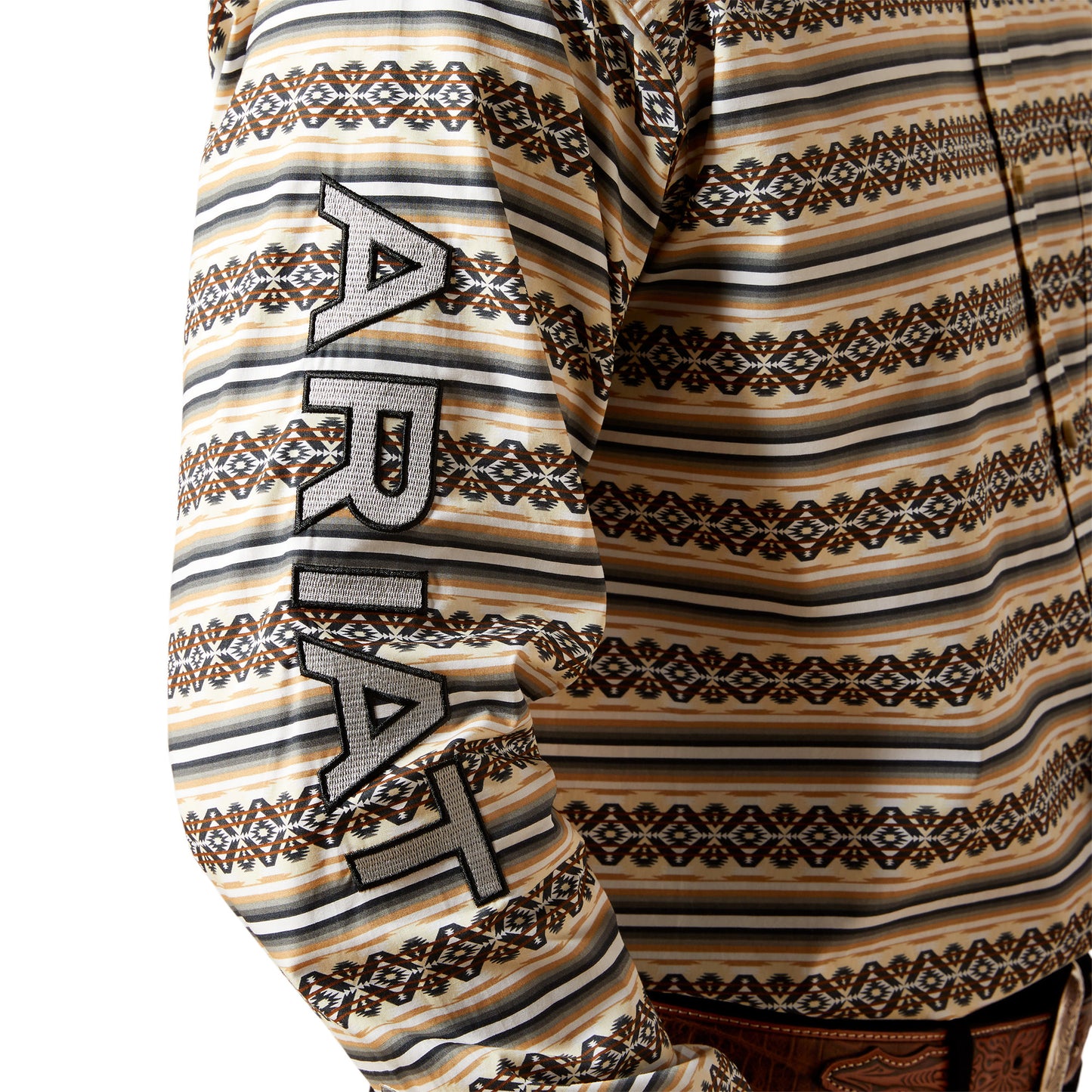 Ariat Men's Team Peter Classic Fit Khaki Button Down Shirt 10065814