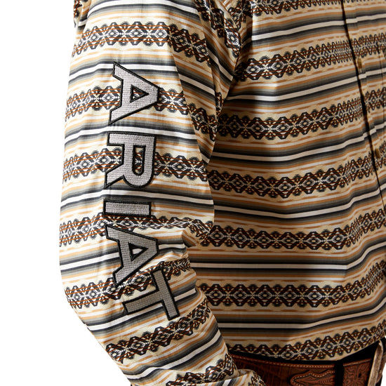 Ariat Men's Team Peter Classic Fit Khaki Button Down Shirt 10065814