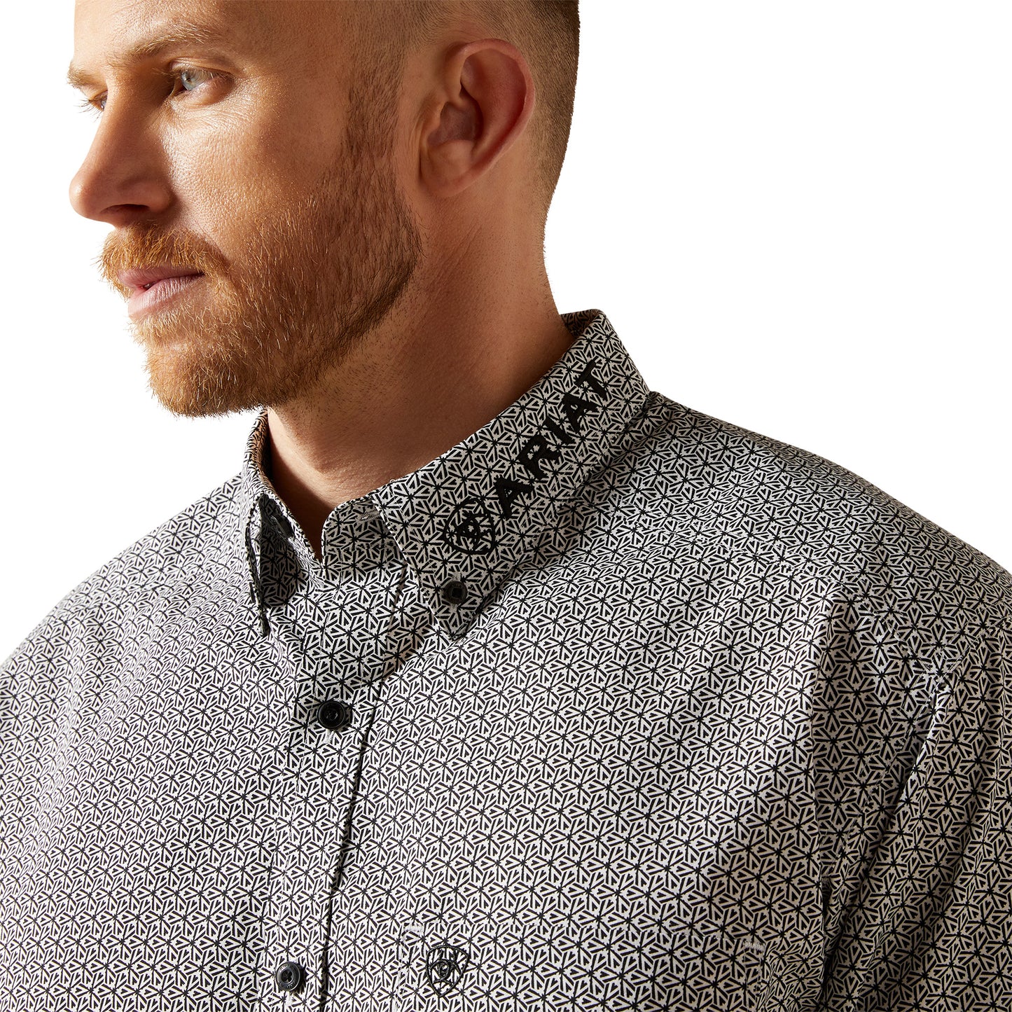 Ariat Men's Team Pablo White & Black Classic Fit Shirt 10065815