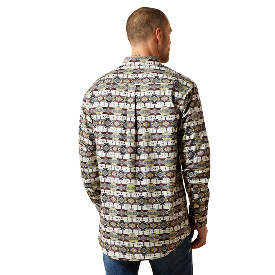 Ariat Men's Tomas Grey Fitted Button Down Shirt 10065816