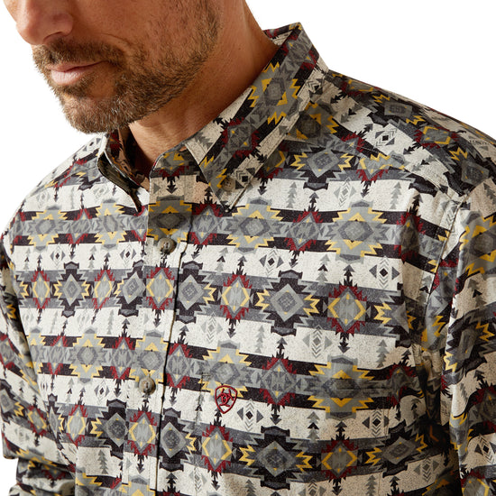 Ariat Men's Tomas Grey Fitted Button Down Shirt 10065816