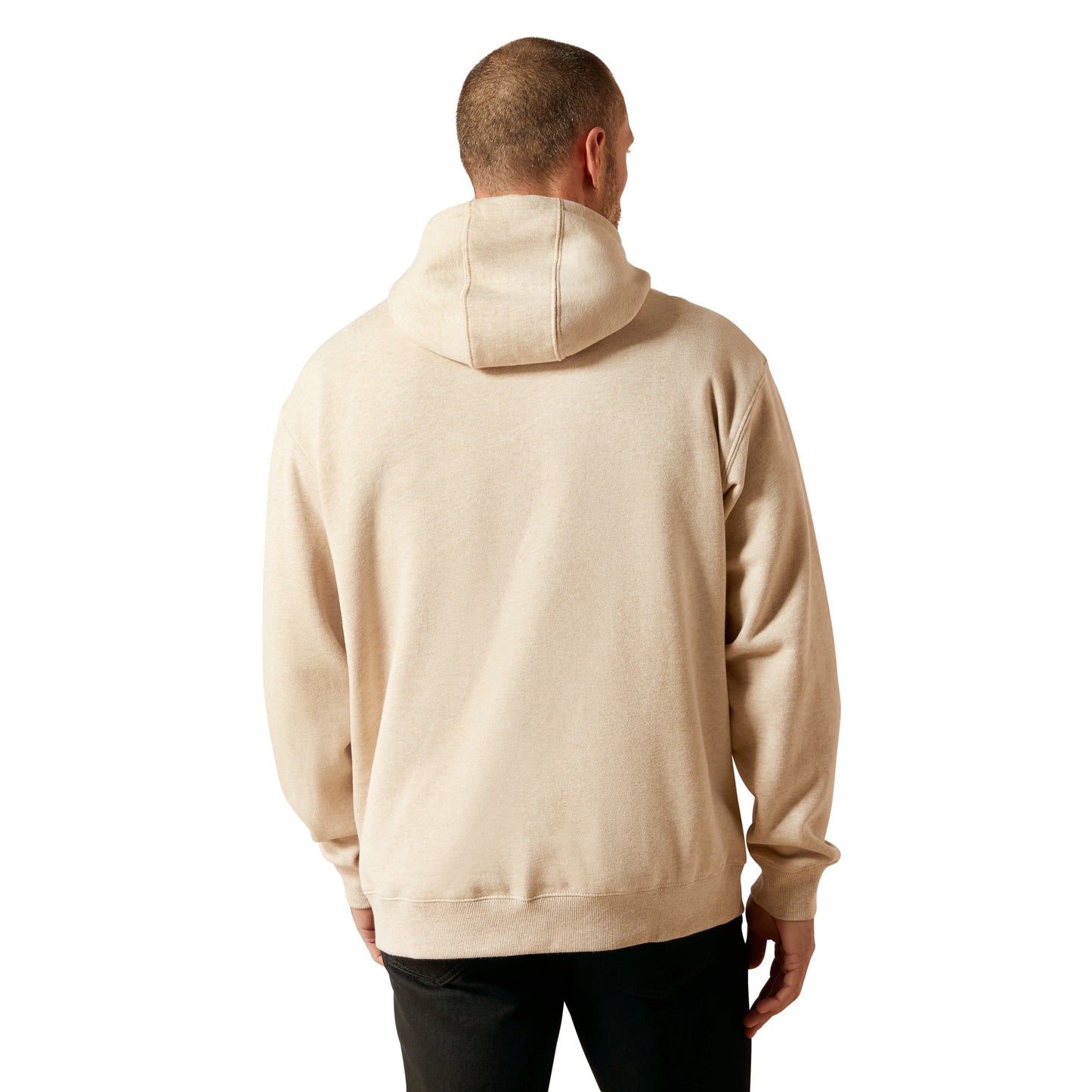 Ariat Men's Oatmeal Heather Logo Pullover Hoodie 10065838