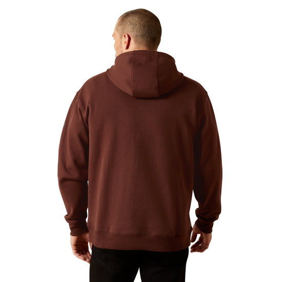 Ariat Men's Deep Mahogany Logo Pullover Hoodie 10065839