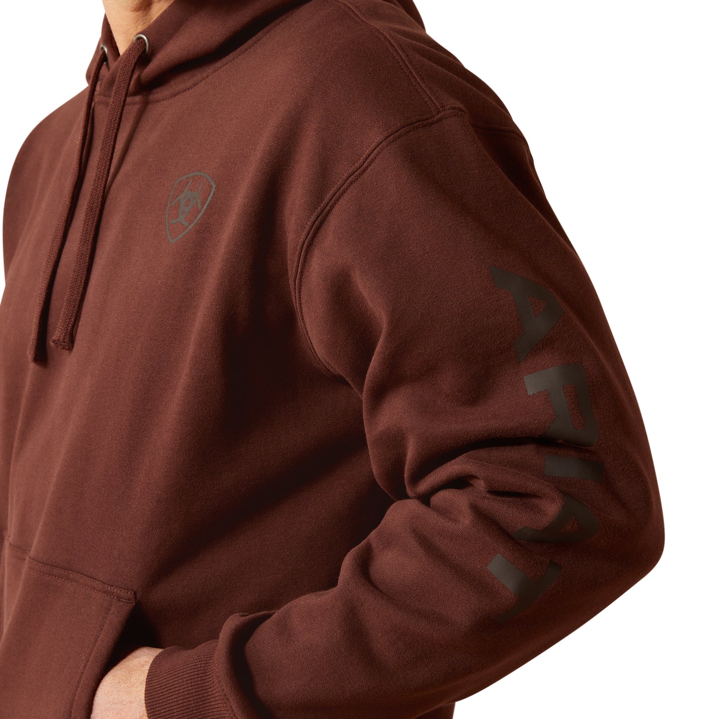 Ariat Men's Deep Mahogany Logo Pullover Hoodie 10065839