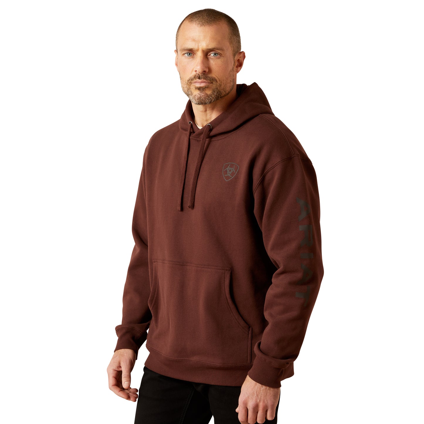 Ariat Men's Deep Mahogany Logo Pullover Hoodie 10065839