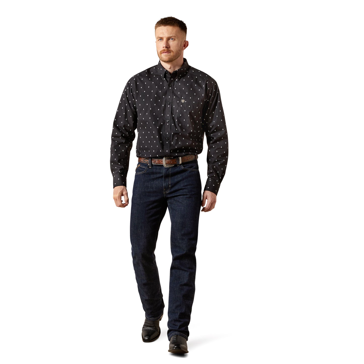 Ariat Men's Taylor Classic Fit Black Button Up Shirt 10065856