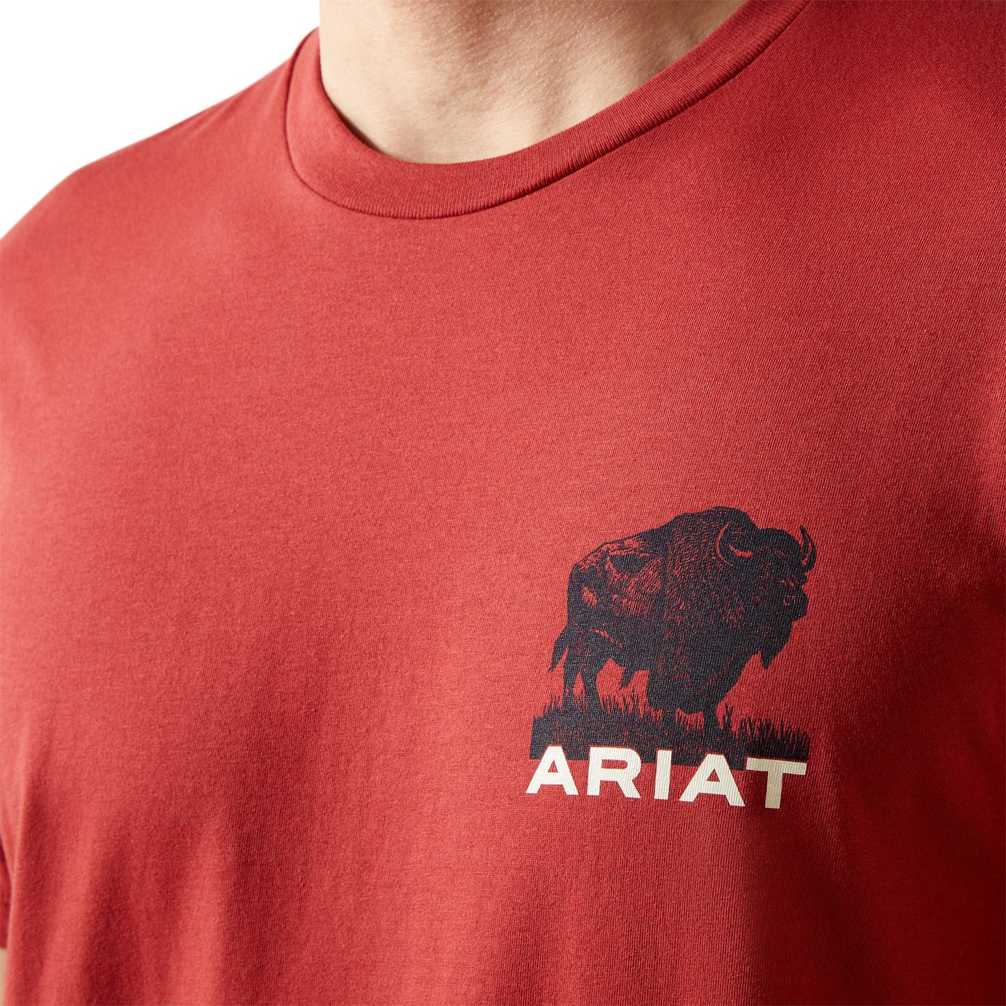 Ariat Men's Brick Red Buffalo Flag Graphic T-Shirt 10065897