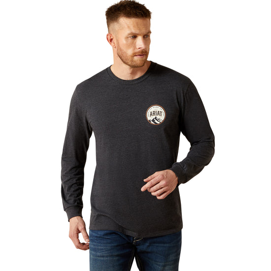 Ariat Men's Circle A Charcoal Heather Long Sleeve T-Shirt 10065903