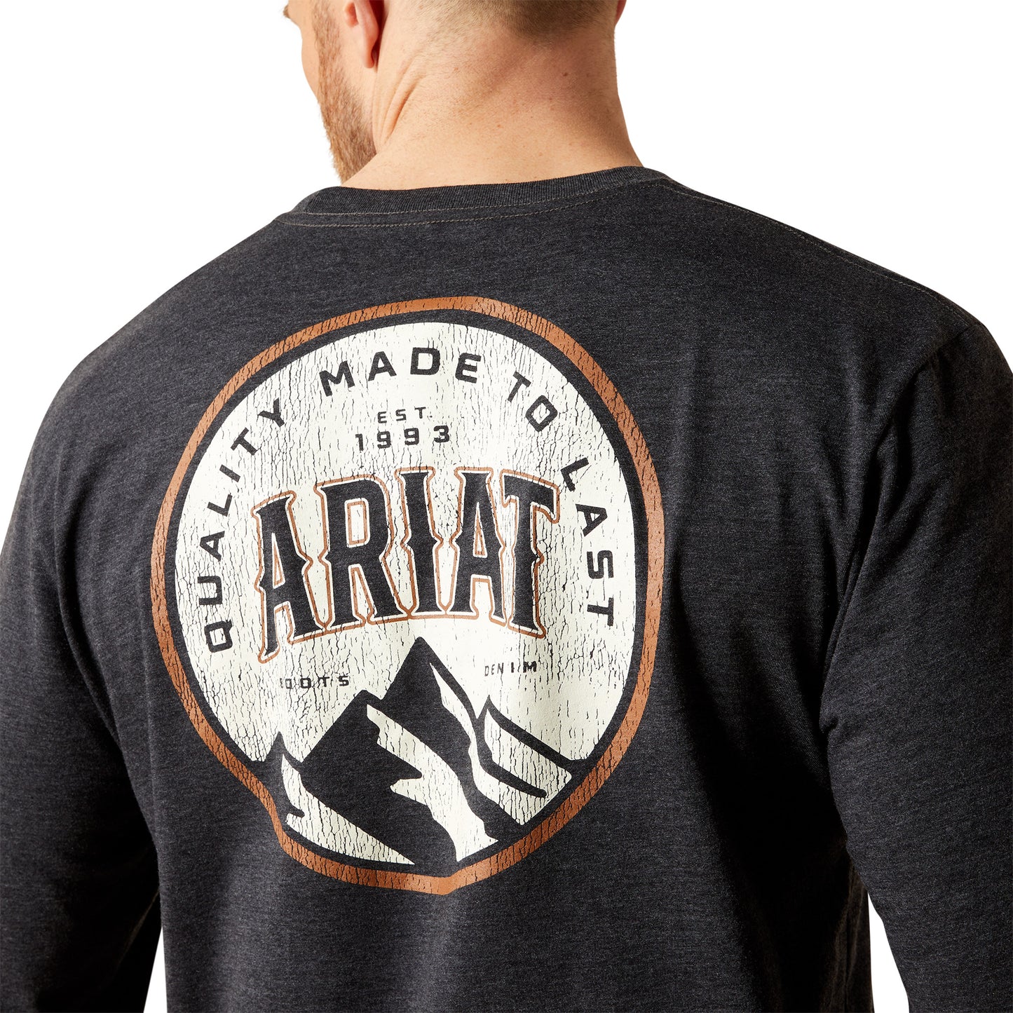 Ariat Men's Circle A Charcoal Heather Long Sleeve T-Shirt 10065903