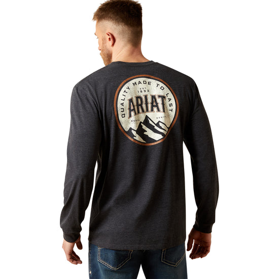 Ariat Men's Circle A Charcoal Heather Long Sleeve T-Shirt 10065903