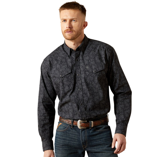 Ariat Men's Finnigan Classic Fit Black Button Down Shirt 10065962