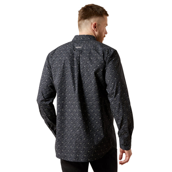 Ariat Men's Wheaton Navy Fitted Button Down Shirt 10065964