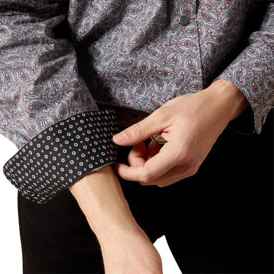 Ariat Men's Wrinkle Free Josiah Classic Fit Grey Shirt 10065971