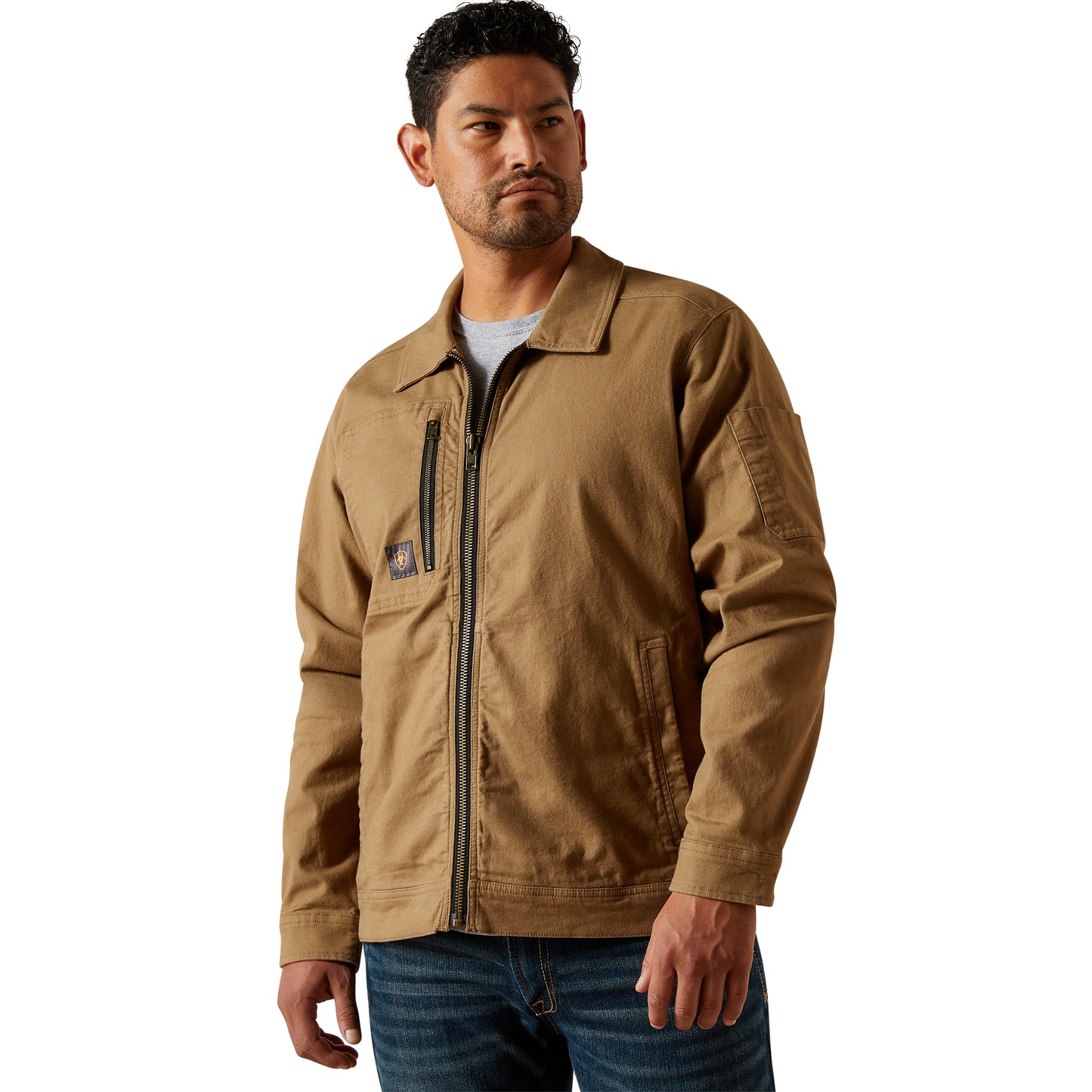 Ariat Men's Rebar Made Tough Khaki Shop Jacket 10062289