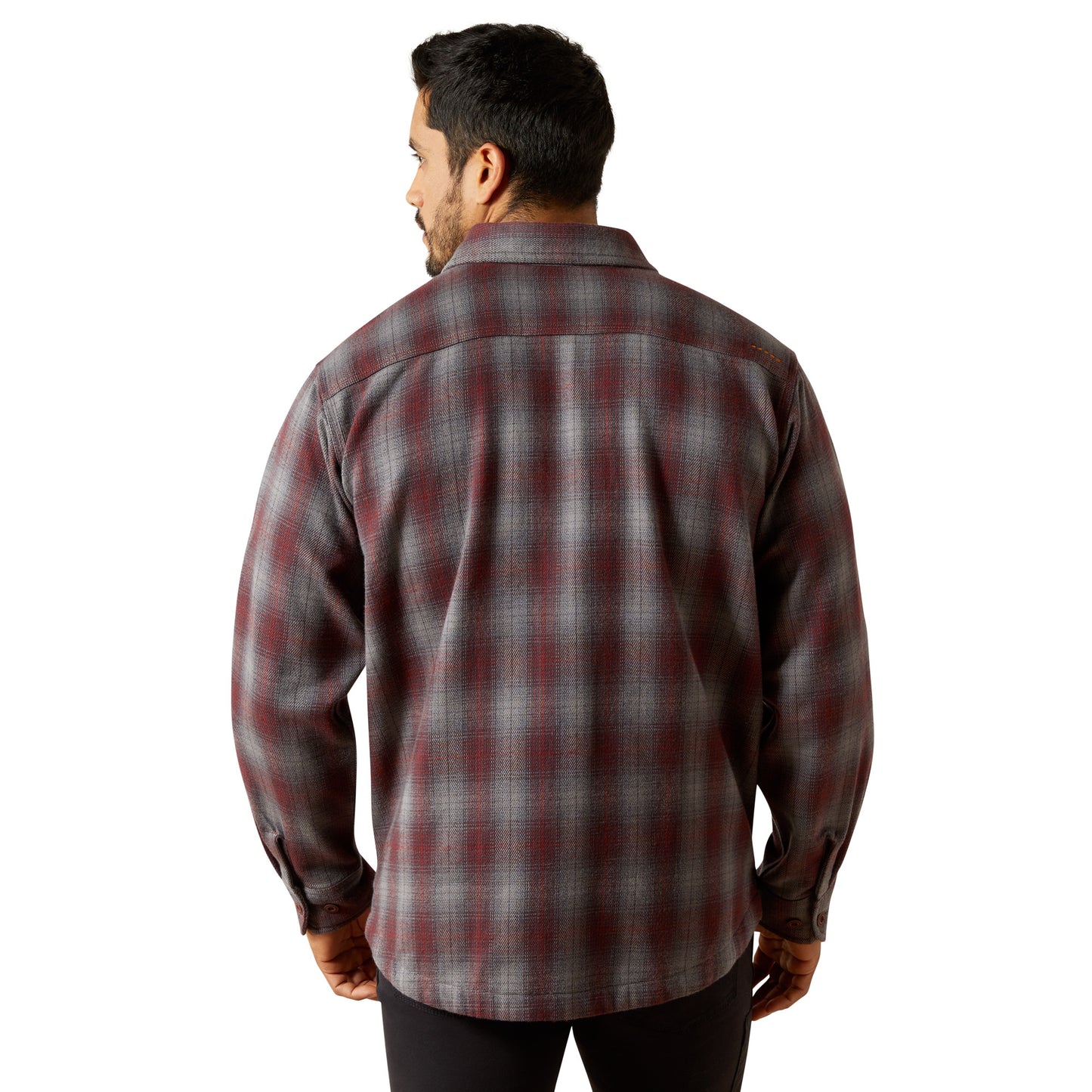 Ariat Men's Rebar Heavy Flannel Charcoal Work Shirt 10062338