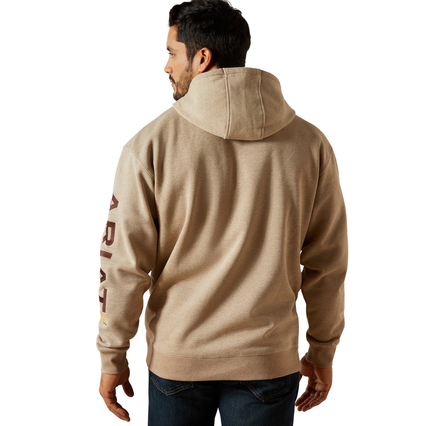Ariat Men's Rebar Oatmeal Heather Graphic Hoodie 10062529