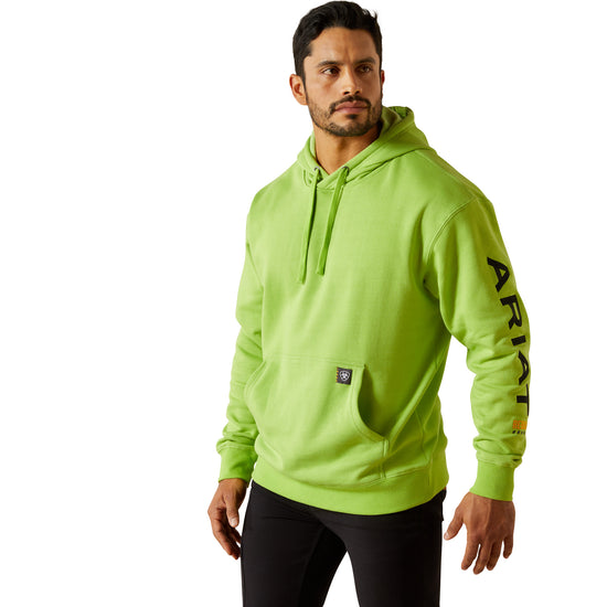 Ariat Men's Rebar Graphic Lime Hoodie 10062546