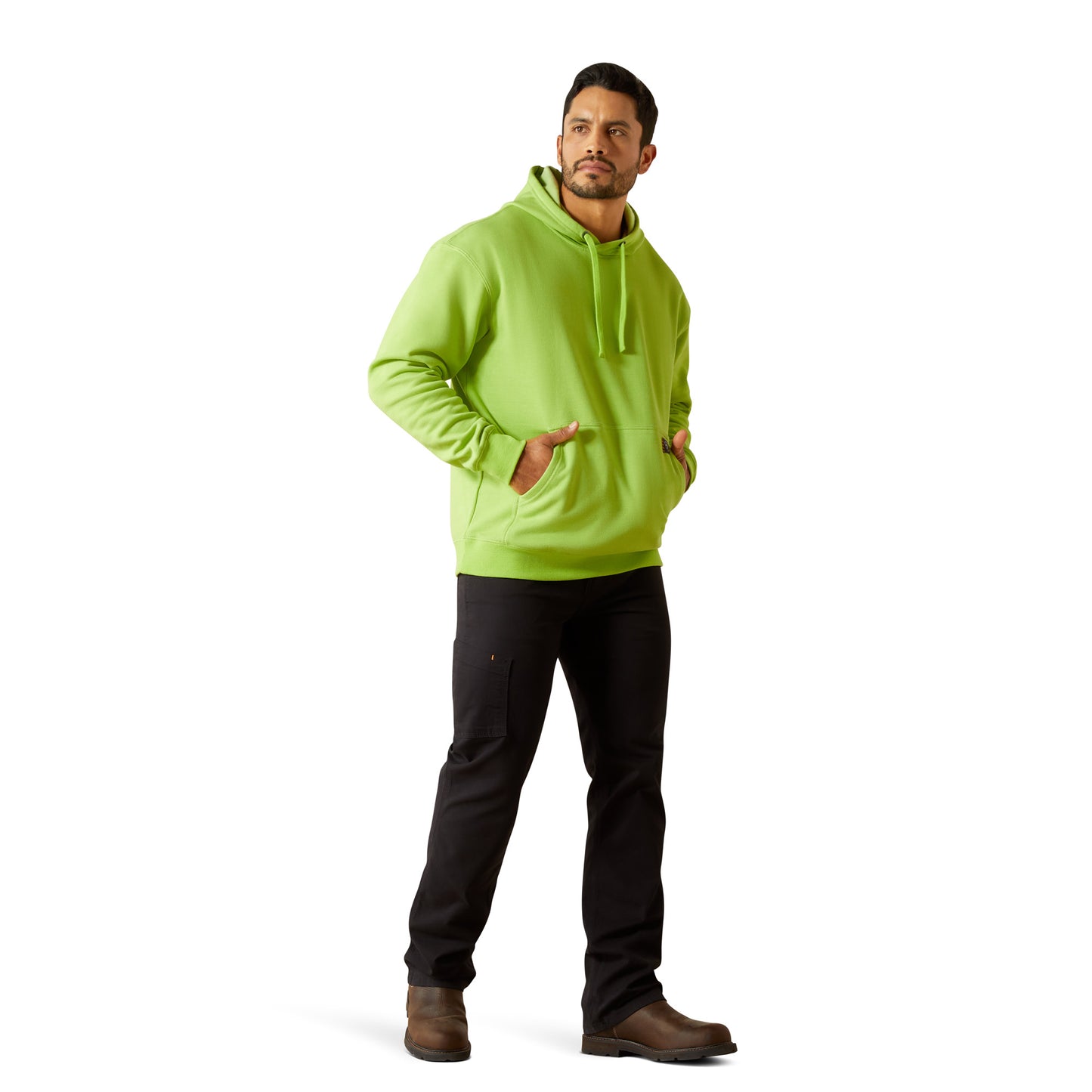 Ariat Men's Rebar Graphic Lime Hoodie 10062546