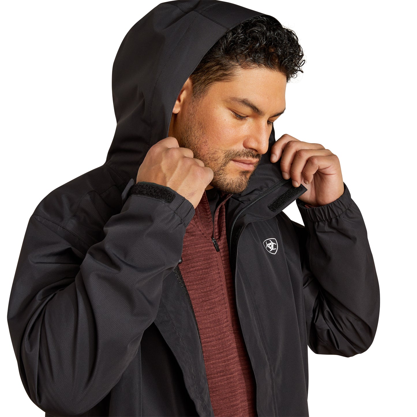 Ariat Men's Rebar Stormshell Black Lightweight Waterproof Jacket 10062664