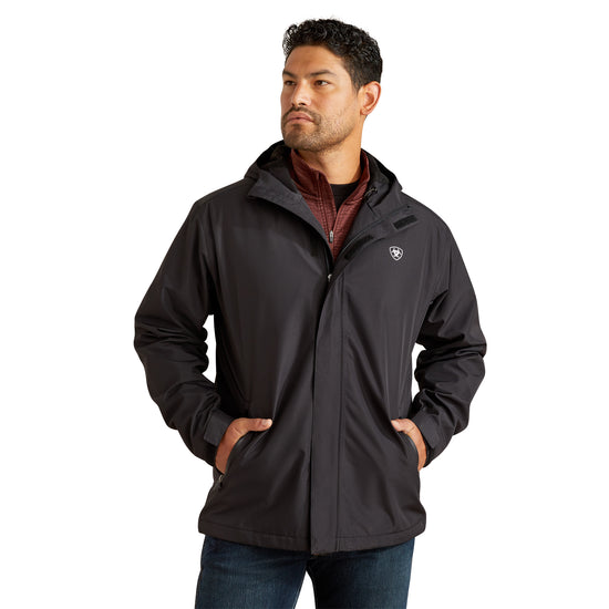 Ariat Men's Rebar Stormshell Black Lightweight Waterproof Jacket 10062664