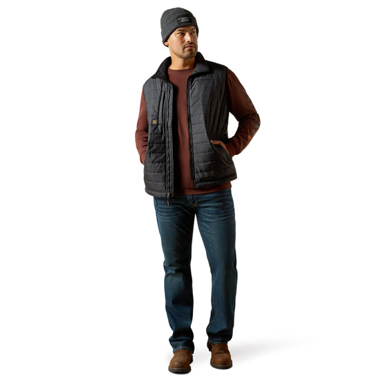 Ariat Men's Rebar Cordura Ripstop Lightweight Black Insulated Vest 10062717