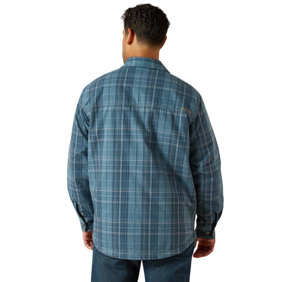 Ariat Men's Rebar Flannel Insulated Blue Shirt Jacket 10062720