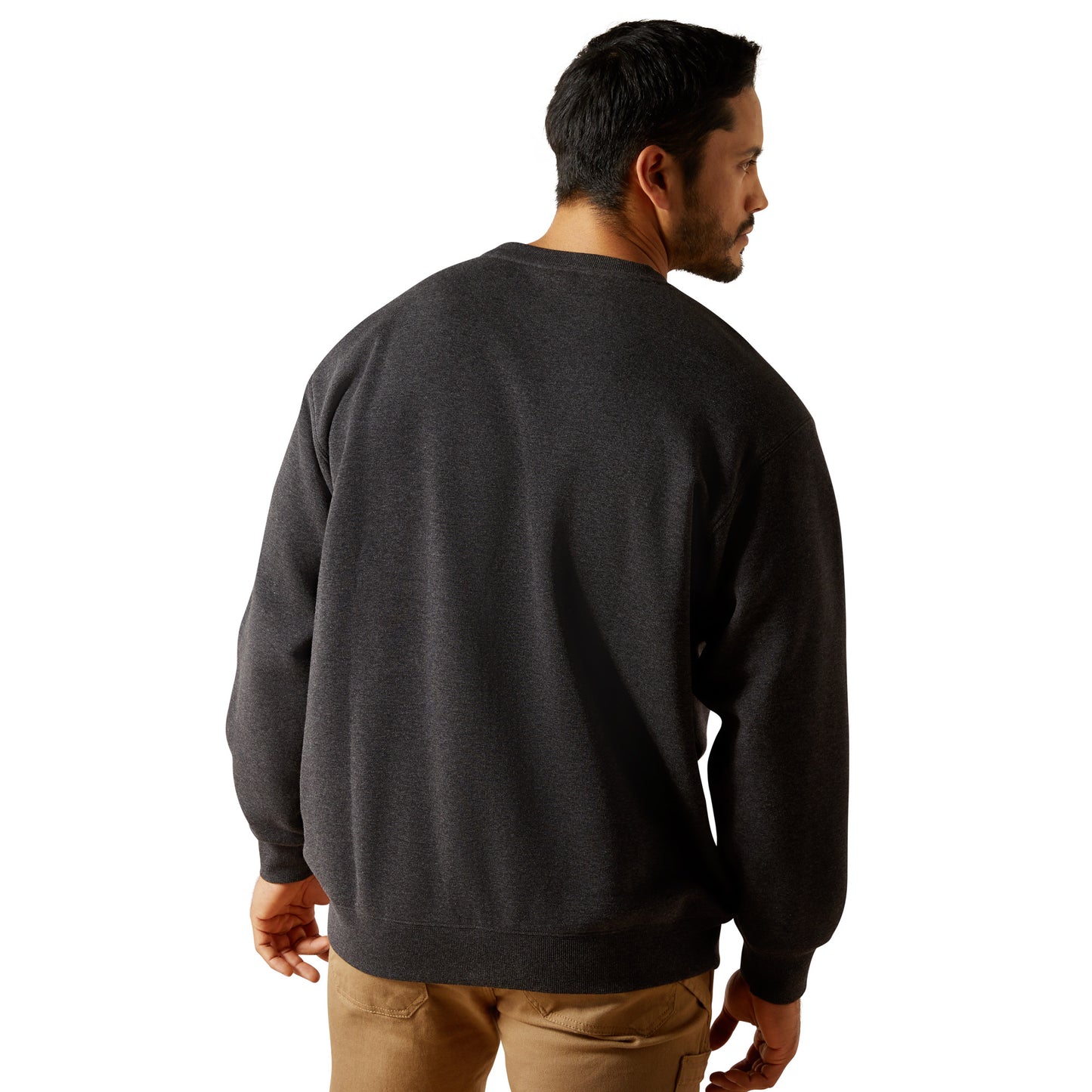 Ariat Men's Rebar Lightweight Charcoal Heather Sweatshirt 10062731