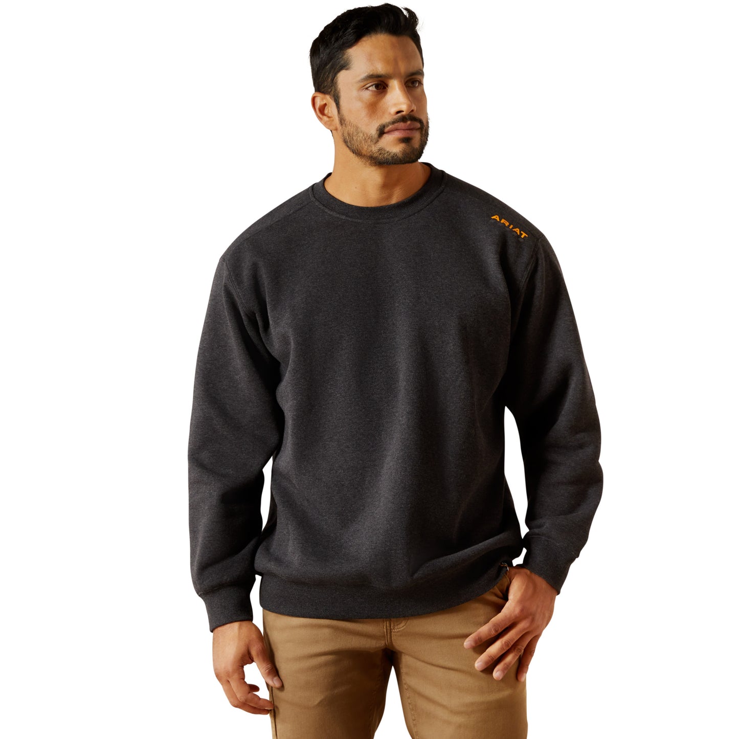 Ariat Men's Rebar Lightweight Charcoal Heather Sweatshirt 10062731