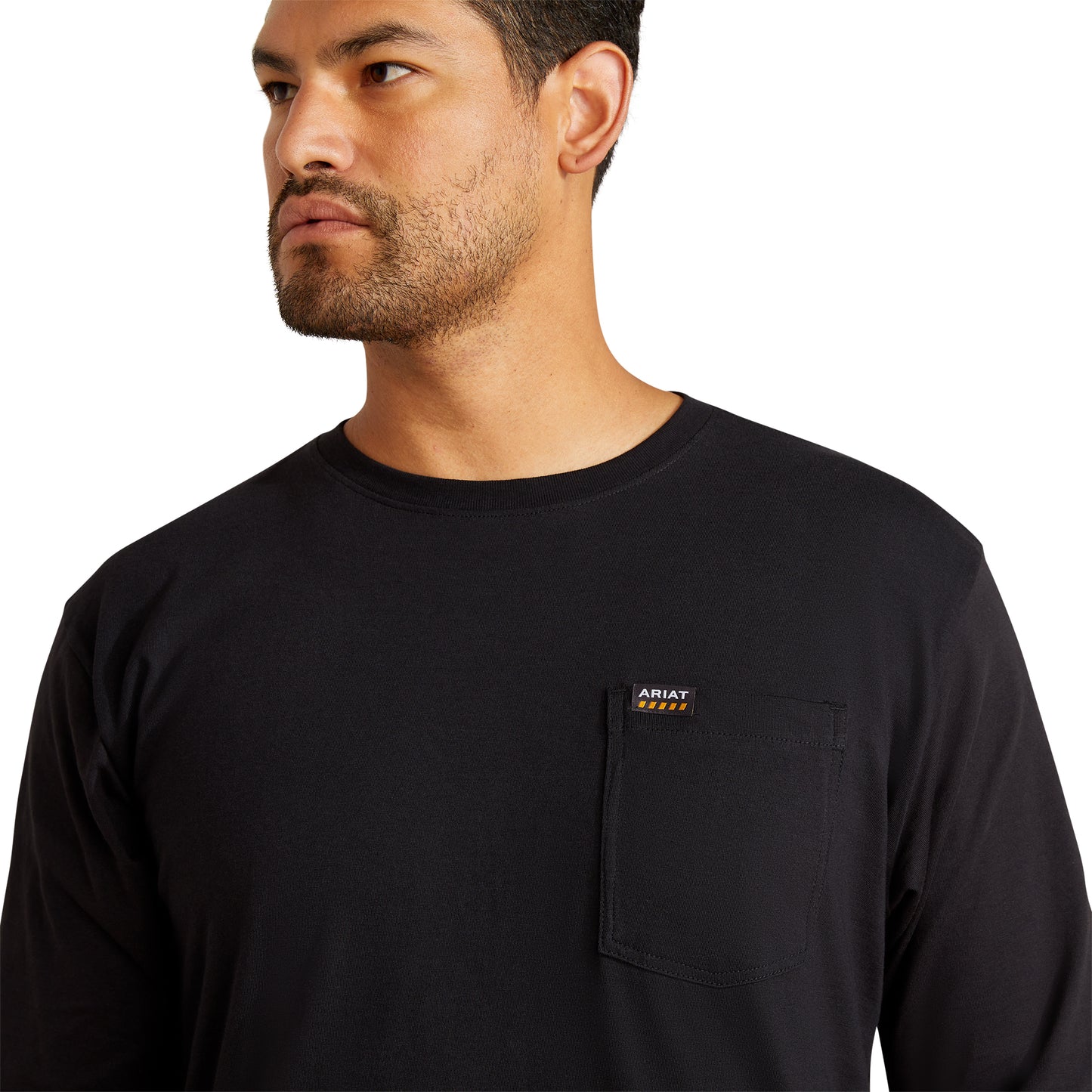 Ariat Men's Rebar Cotton Strong Black Standard Pocket T-Shirt 10062747