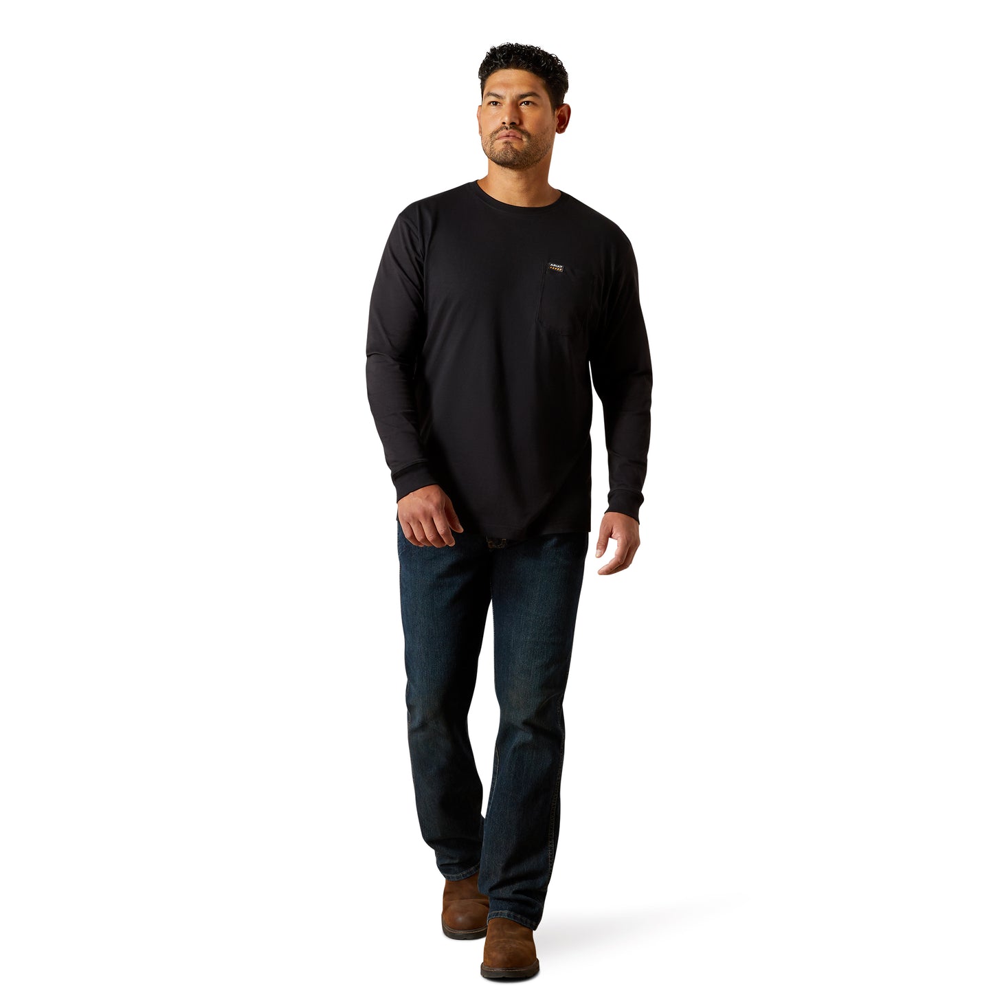 Ariat Men's Rebar Cotton Strong Black Standard Pocket T-Shirt 10062747