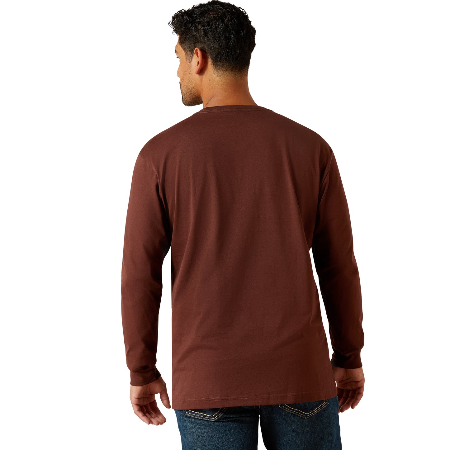 Ariat Men's Rebar Cotton Strong Bitter Chocolate Logo Pocket T-Shirt 10062760