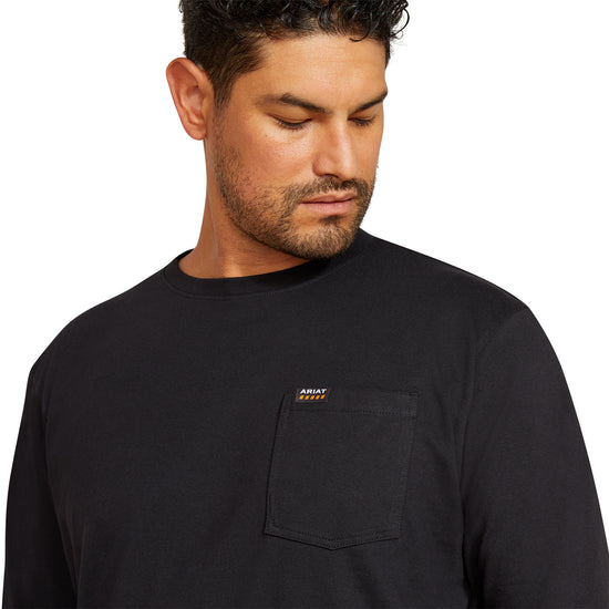 Ariat Men's Rebar Cotton Strong Hardhead Black T-Shirt 10062762
