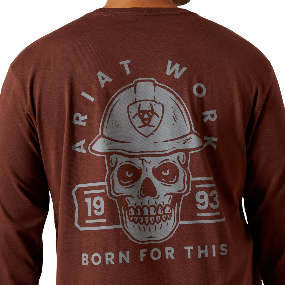 Ariat Men's Rebar Cotton Strong Hardhead Bitter Chocolate T-Shirt 10062763