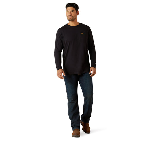 Ariat Men's Rebar Cotton Strong Bare Knuckle Black T-Shirt 10062766