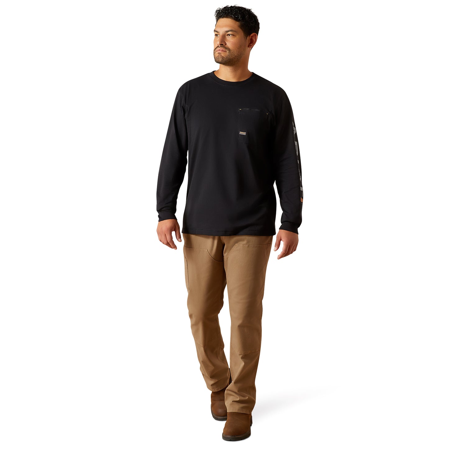 Ariat Men's Rebar Workman Logo Graphic Black Alloy T-Shirt 10062768