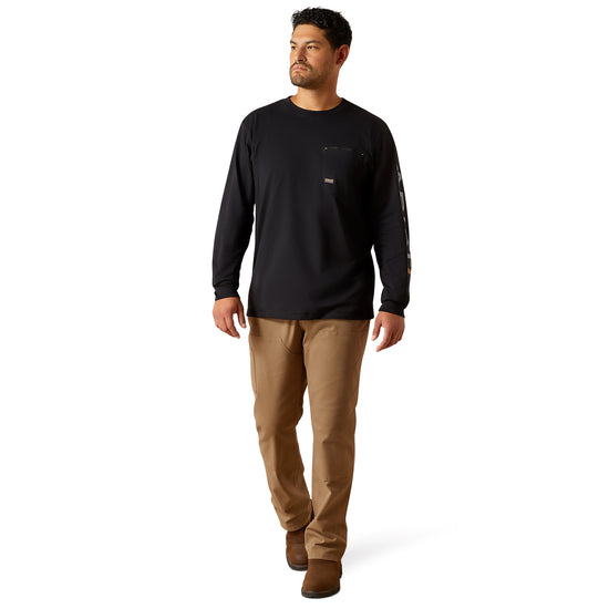 Ariat Men's Rebar Workman Logo Graphic Black Alloy T-Shirt 10062768