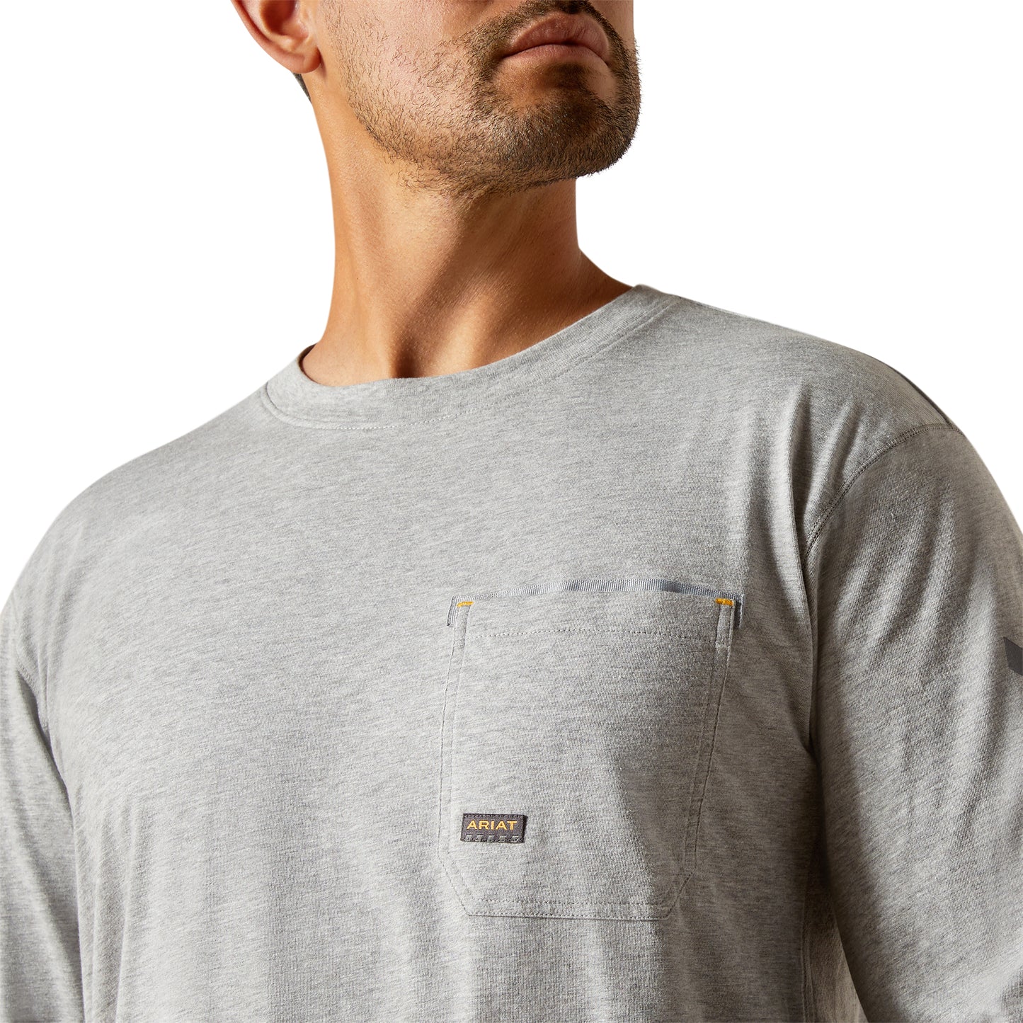 Ariat Men's Rebar Workman Logo Heather Grey T-Shirt 10062769