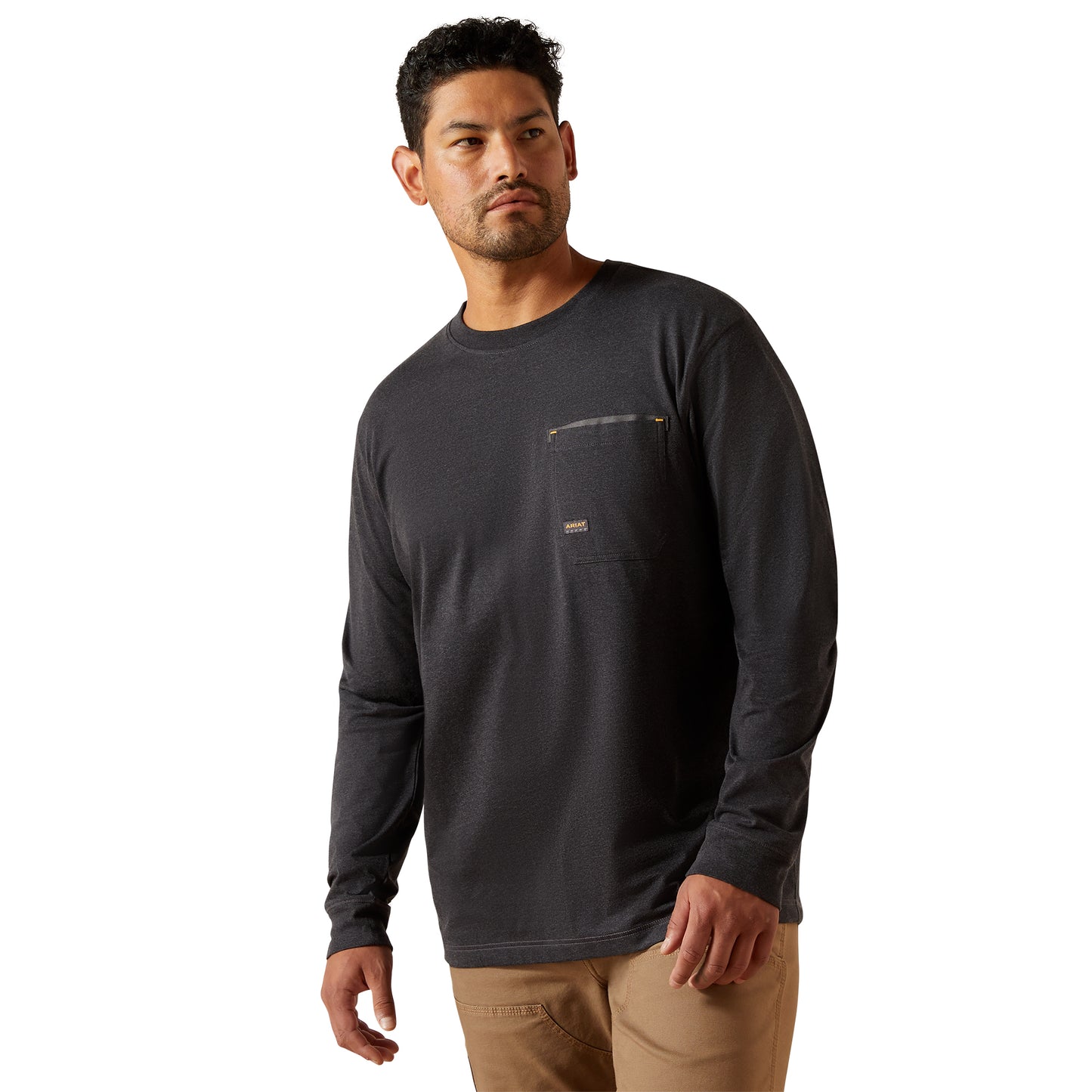 Ariat Men's Rebar Workman Born For This Charcoal Heather T-Shirt 10062774