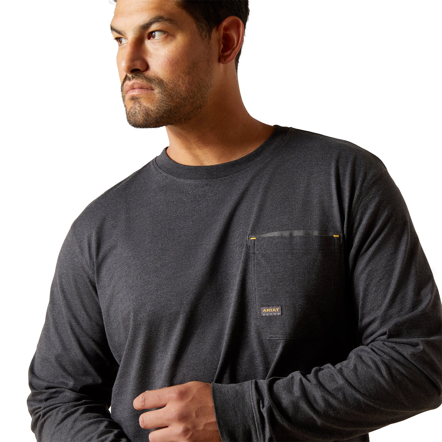 Ariat Men's Rebar Workman Born For This Charcoal Heather T-Shirt 10062774