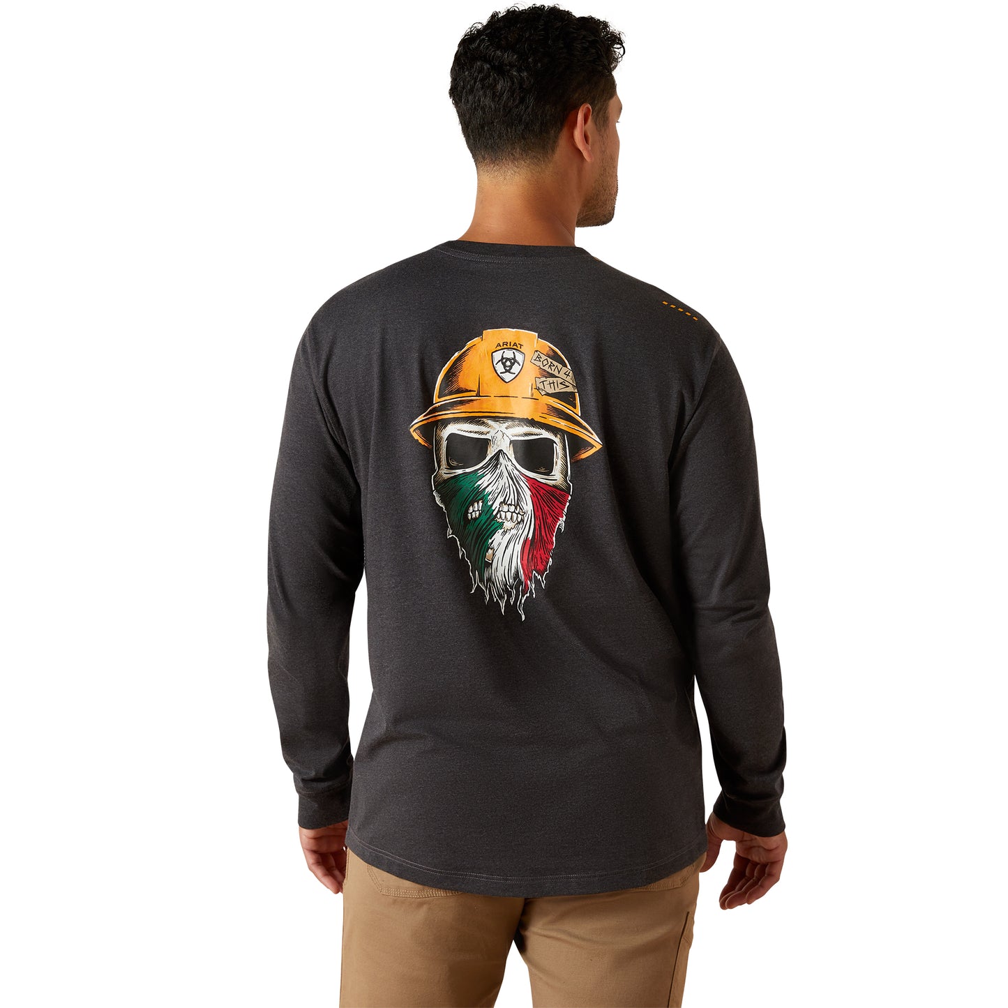 Ariat Men's Rebar Workman Born For This Charcoal Heather T-Shirt 10062774