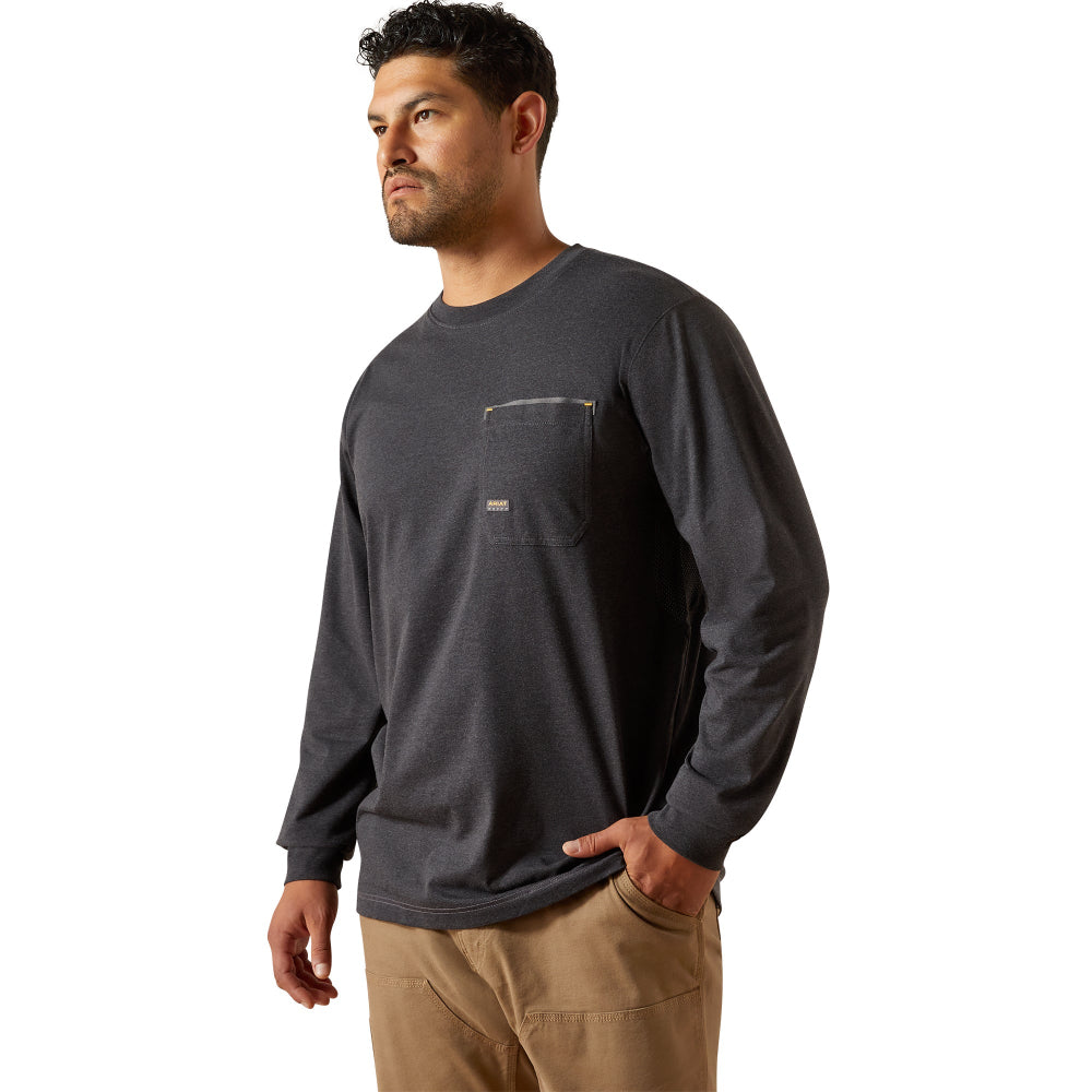 Ariat Men's Rebar Workman Brickyard Charcoal T-Shirt 10062775