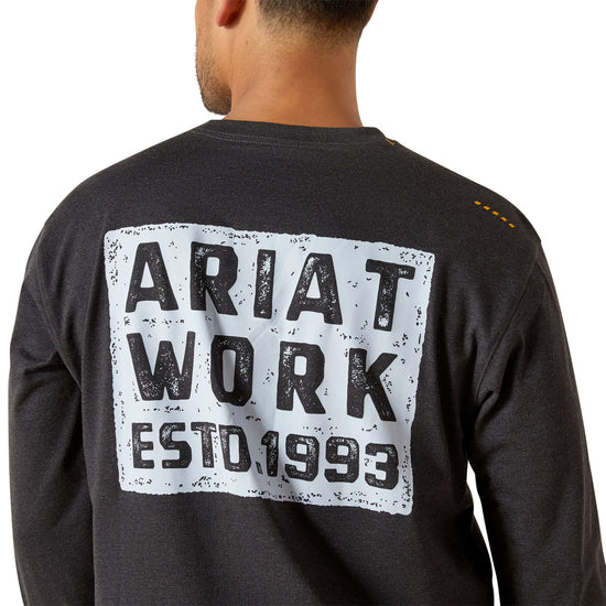 Ariat Men's Rebar Workman Brickyard Charcoal T-Shirt 10062775